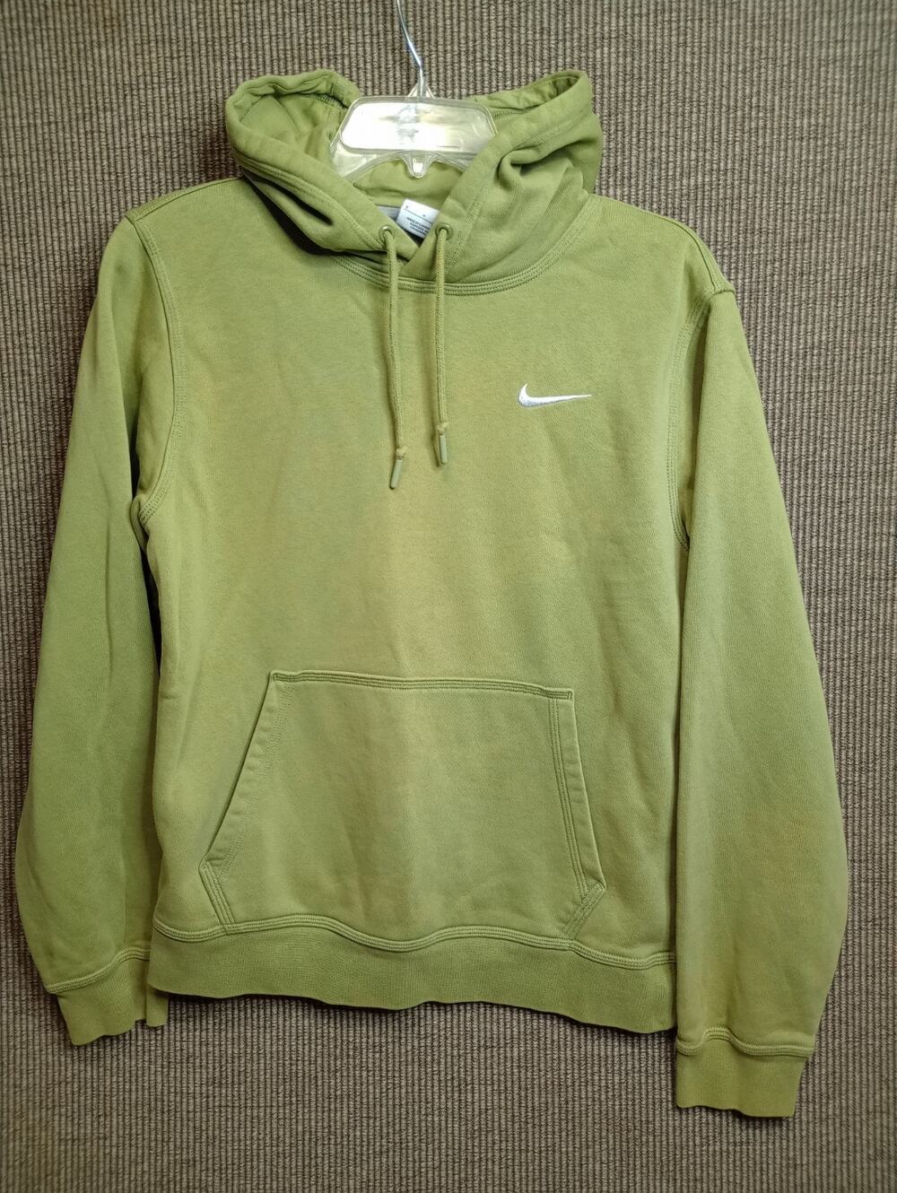 Nike Hoodie Size Small Olive Green White Embroidered Nike Swoosh